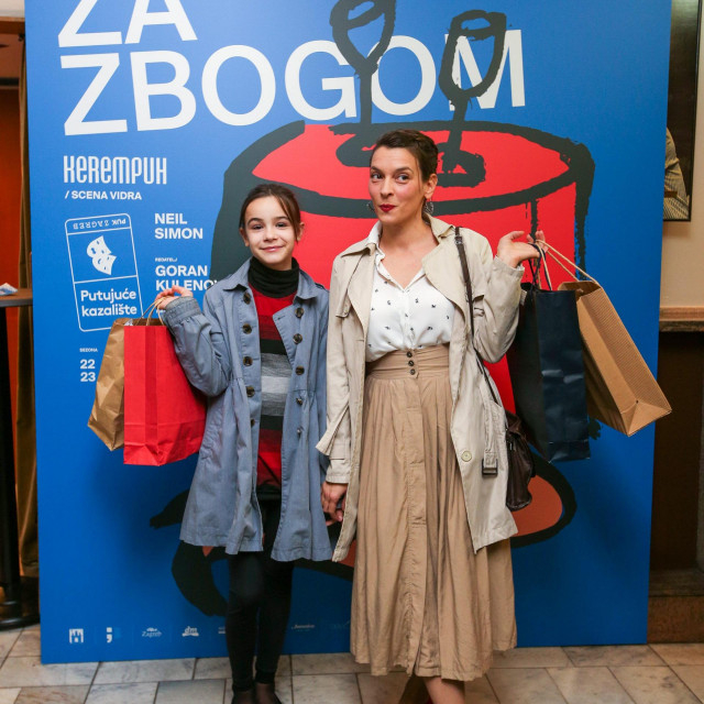 Svečana premijera predstave Gorana Kulenovića ‘Djevojka za zbogom‘ u satiričnom kazalištu Vidra, Zvonka Tomas Brazzoduro, Sara Stanić
