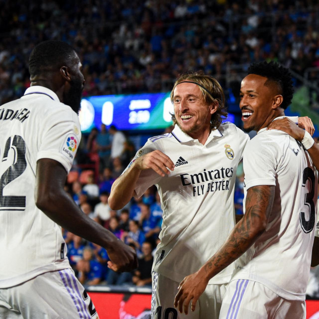 Antonio Rudiger, Luka Modrić i Eder Militao