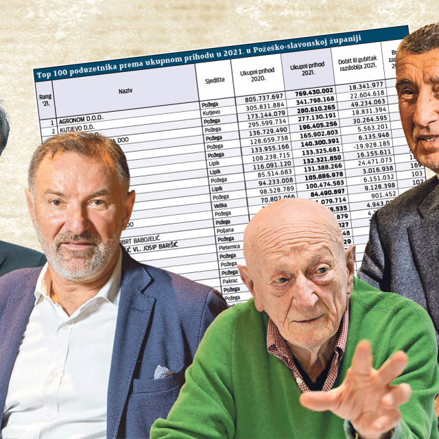Top 100 poduzetnika po visini prihoda sa sjedištem u Požeško-slavonskoj županiji