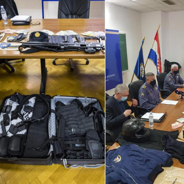Sve ovo policija je zaplijenila od Dražena Koštana, koji je pripremao terorističke napade protiv najviših državnih dužnosnika