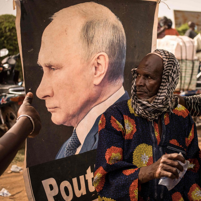 Prosvjed u Maliju iz veljače 2022. nakon povlačenja francuskih trupa