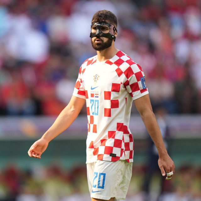 Joško Gvardiol na teren je izašao sa zaštitnom maskom