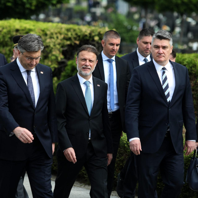 Zoran Milanović, Gordan Jandroković i Andrej Plenković