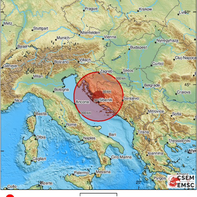 Potres kod Šibenika