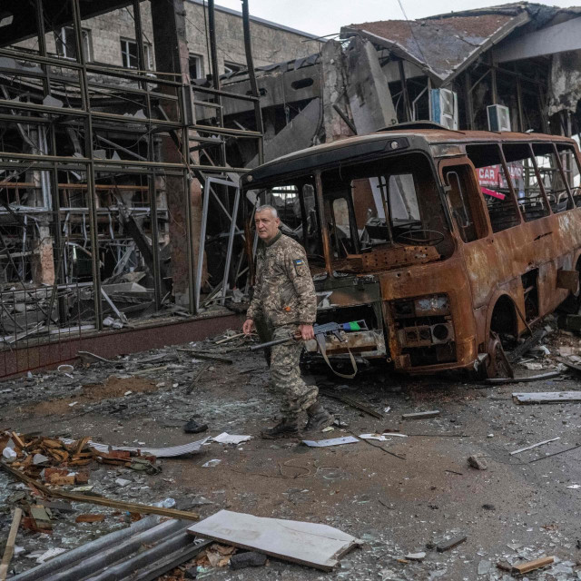 Uništene zgrade u Hersonskoj oblasti