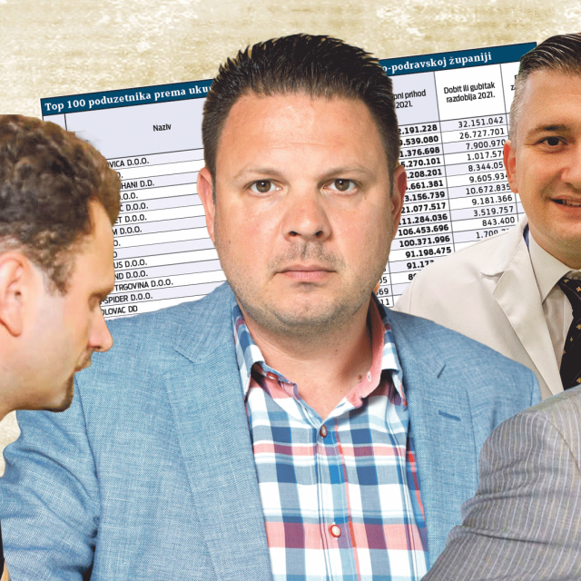 Denis Nemčević, vlasnik Spider Grupe te Herbariuma, Danijel Smiljanić, vlasnik Pan Parketa, Slavko Rajnović, vlasnik Brane, i Stipo Matić, suvlasnik PP-a Orahovica