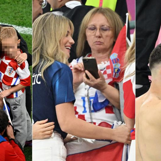 Luka Modrić s djecom; Izabel Kovačić i Radojka Modrić; Joško Gvardiol s majkom Sanjom