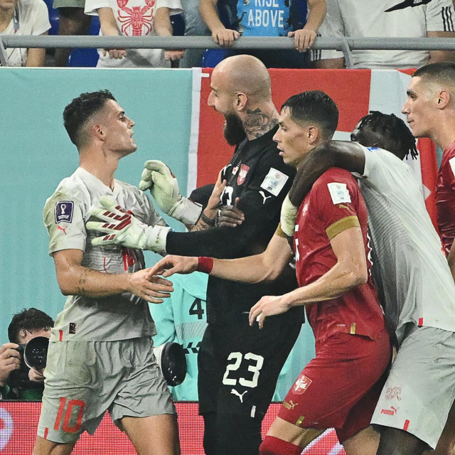 Granit Xhaka je često ulazio u sukobe sa srpskim igračima