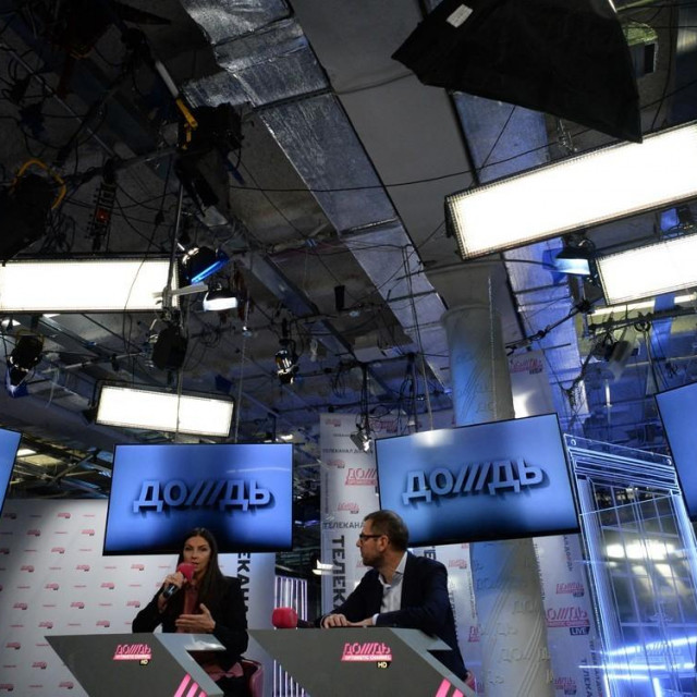 Izvršna direktorica Natalija Sindejeva u studiju TV Dožda/Arhivska fotografija