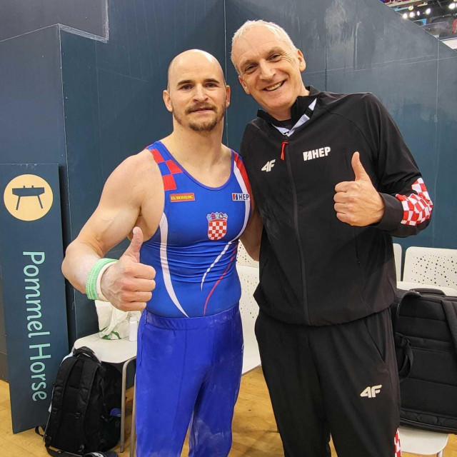 Mario Vukoja u društvu jednog od najboljih hrvatskih gimnastičara Filipa Udea