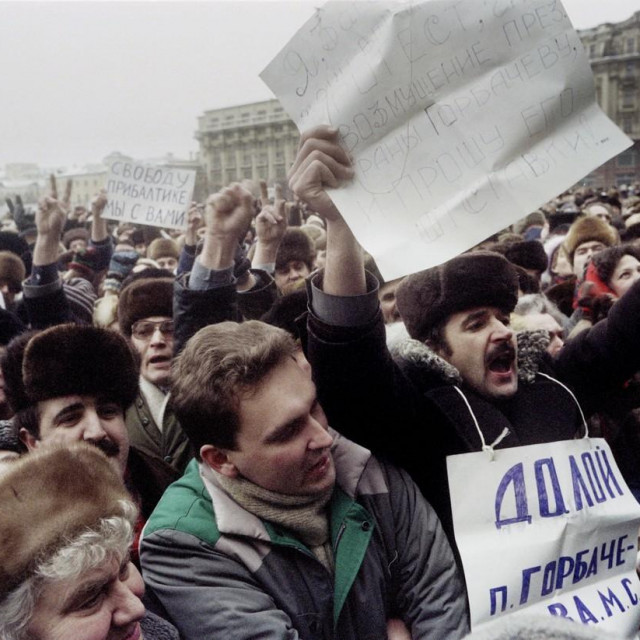 Prosvjedi u Moskvi početkom 1991. godine