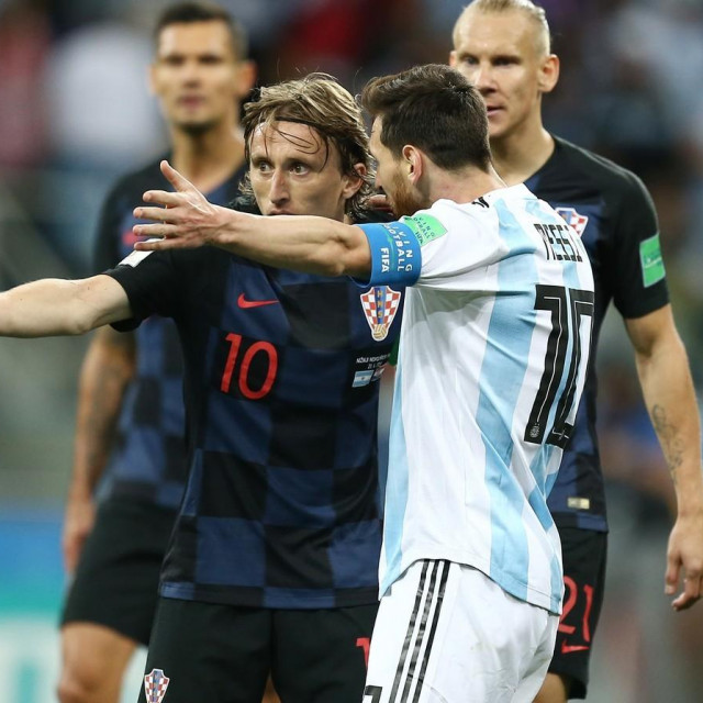Lionel Messi i Luka Modrić, kadar sa Svjetskog prvenstva 2018. godine
