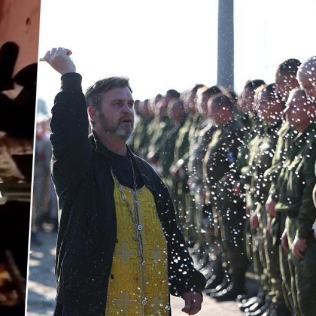 Ilustracija: Mobilizacija ruskih vojnika i screenshot iz videa koji je navodno snimljen u podrumu u kojem se drži ruske vojnike koji se ne žele boriti