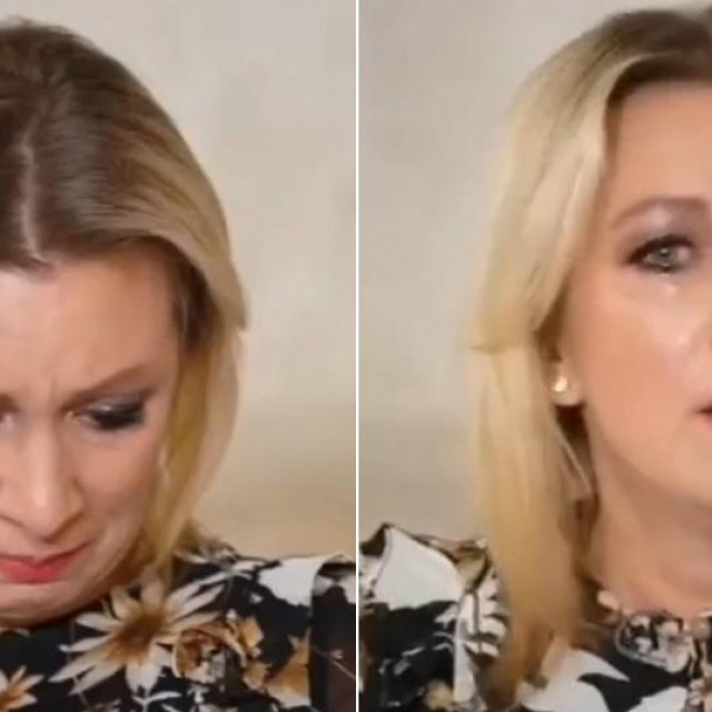 Marija Zaharova u suzama