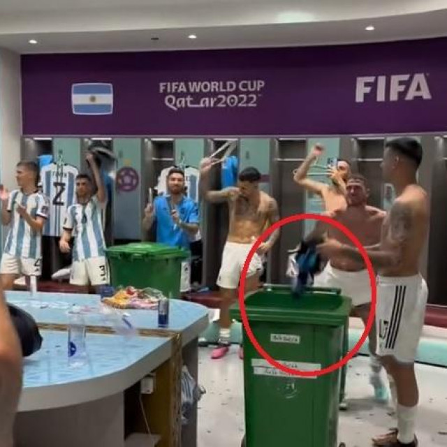 Hrvatski dres je u slavlju Argentine završio u kanti za smeće
