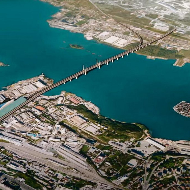 Simulacija mosta od Kaštela do Splita preko Sjeverne luke koja bi za dio brodova ostala bez pristupa