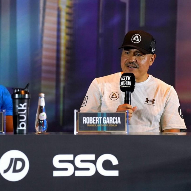Robert Garcia (desno) i Anthony Joshua