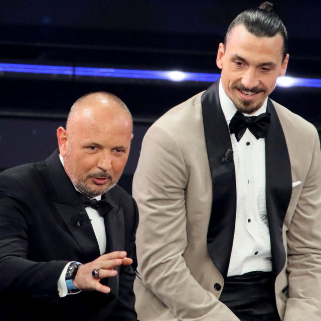 Siniša Mihajlović i Zlatan Ibrahimović prošle godine na festivalu u San Remu