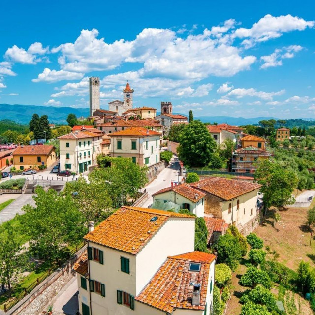 Talijansko mjesto Serravalle, ilustracija