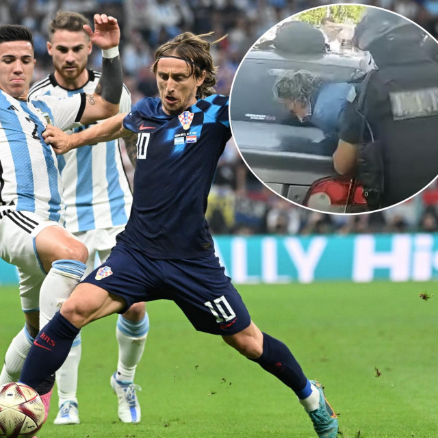 Kadar s utakmice Hrvatske i Argentine/privođenje Roberta Josea Carmone