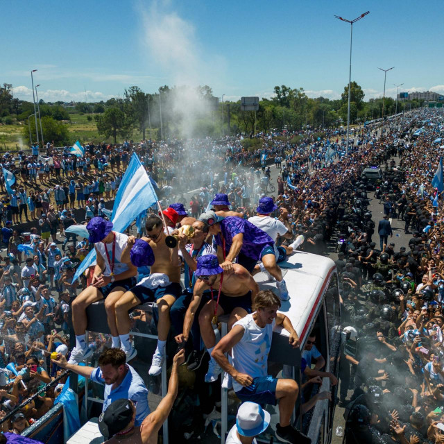 Kadrovi s dočeka argentinskih reprezentativaca