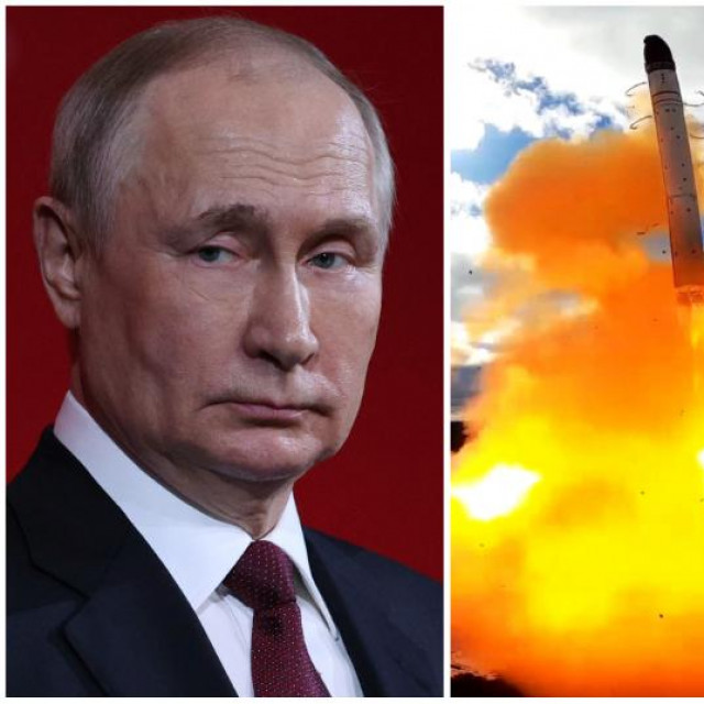 Vladimir Putin, Sarmat, Volodimir Zelenski/Ilustracija