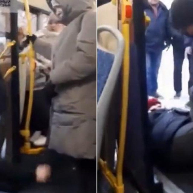 Izbacivanje starije žene iz autobusa jer je navodno kritizirala ruski rat u Ukrajini
