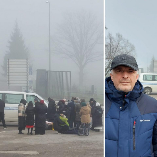 Državljani Ruske Federacije iz Čečenije čekaju ulazak u Republiku Hrvatsku iz BiH na graničnom prijelazu Maljevac
