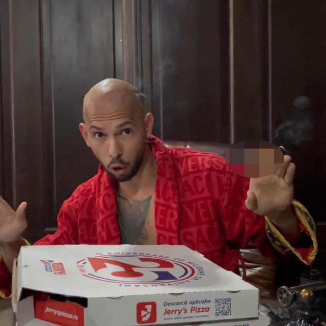 Andrew Tate i kutije od pizze