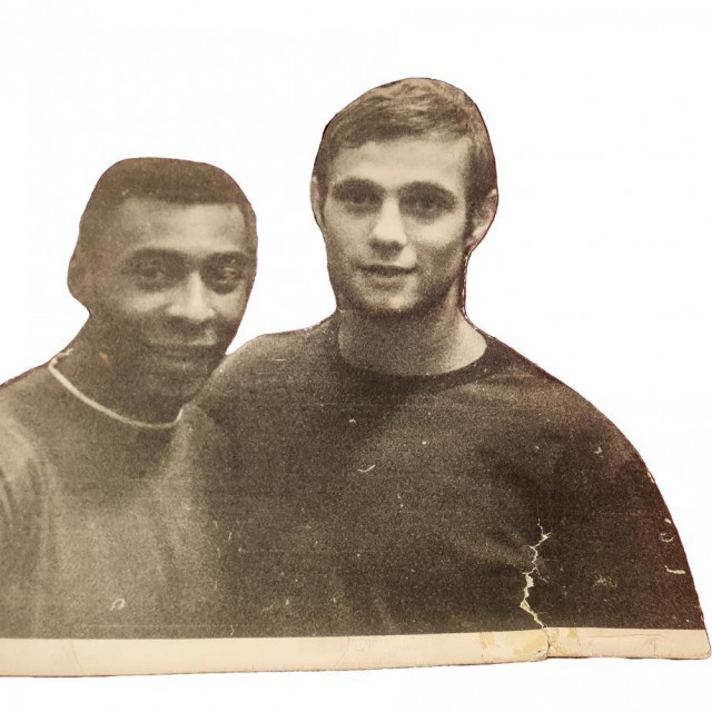 Marijan Novak u društvu s Peleom, koji mu je bio nogometni idol