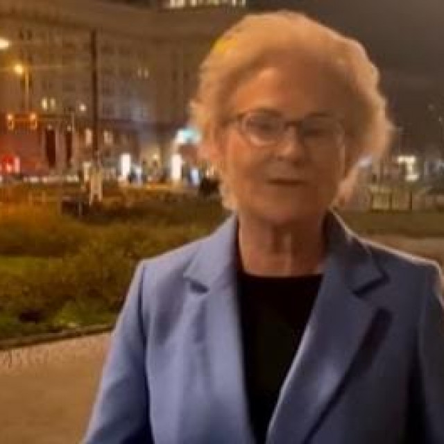 Christine Lambrecht za vrijeme snimanja videoporuke