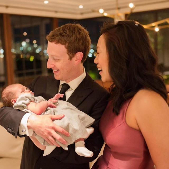 Mark Zuckerberg i Priscilla Chan nakon rođenja Maxime, prve kćeri