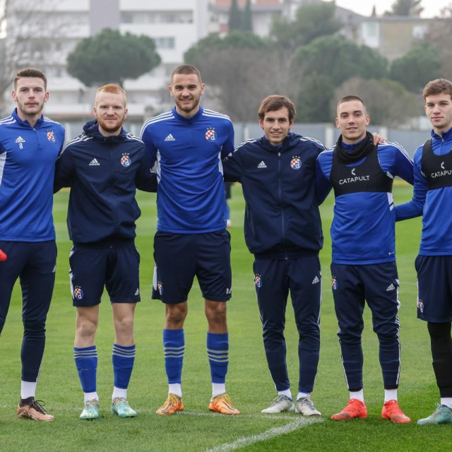 Dinamovo sutra slijeva na desno Faris Krkalić (20), Luka Vrbančić (17), Jakov Gurlica (18), Luka Lukanić (18), Marko Brkljača (18) i Gabriel Rukavina (18)