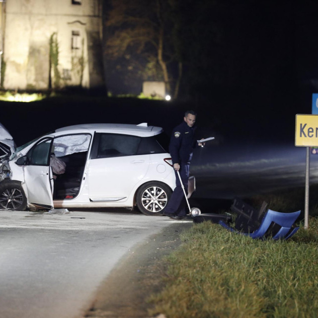 Očevid nakon prometne nesreće u Kerestincu