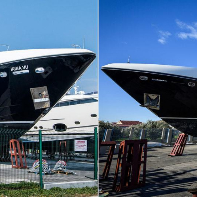 Irina VU (lijevo) i druga jahta koja izgleda gotovo identično snimljena danas (desno)
