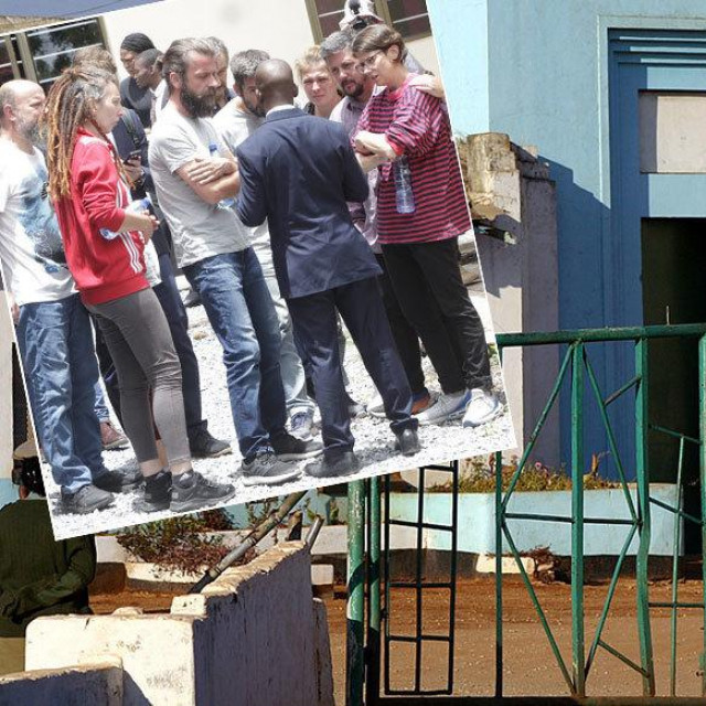 Hrvati koji su pritvoreni u Zambiji (lijevo gore); Zatvor u Zambiji (ilustrativna fotografija)