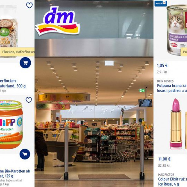 Trgovina dm i isti proizvodi koji se prodaju u dm-u u Njemačkoj i Hrvatskoj - ali s različitim cijenama