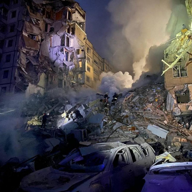 Dnjipro Ukrajina zgrada raketiranje