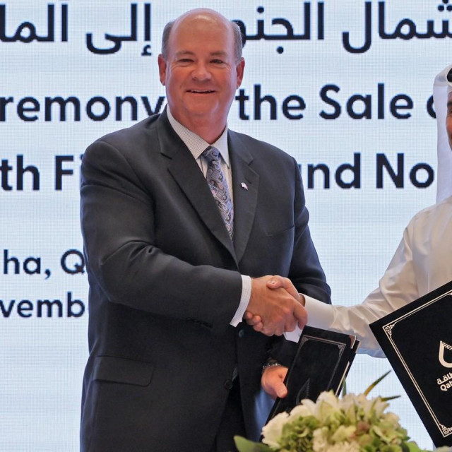 Katarski ministar Saad al-Kaabi i CEO korporacije ConocoPhillips Ryan Lance