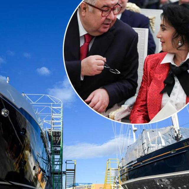 Jahta u Betini; Ališer Usmanov i Irina