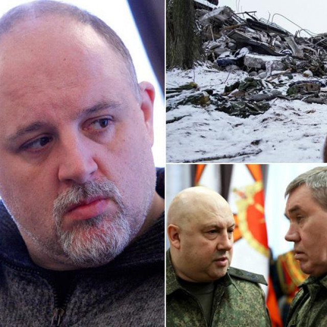 Igor Tabak; prizor s bojišta u Ukrajini; ruski generali Sergej Surovikin i načelnik Glavnog stožera Oružanih snaga Ruske Federacije, general Valerij Gerasimov