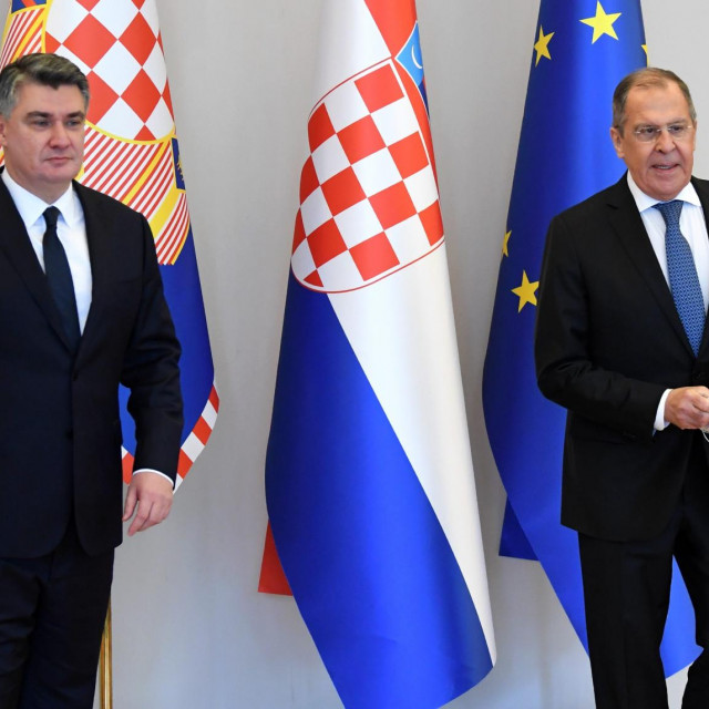 Zoran Milanović i Sergej Lavrov prilikom susreta u prosincu 2020. godine u Zagrebu