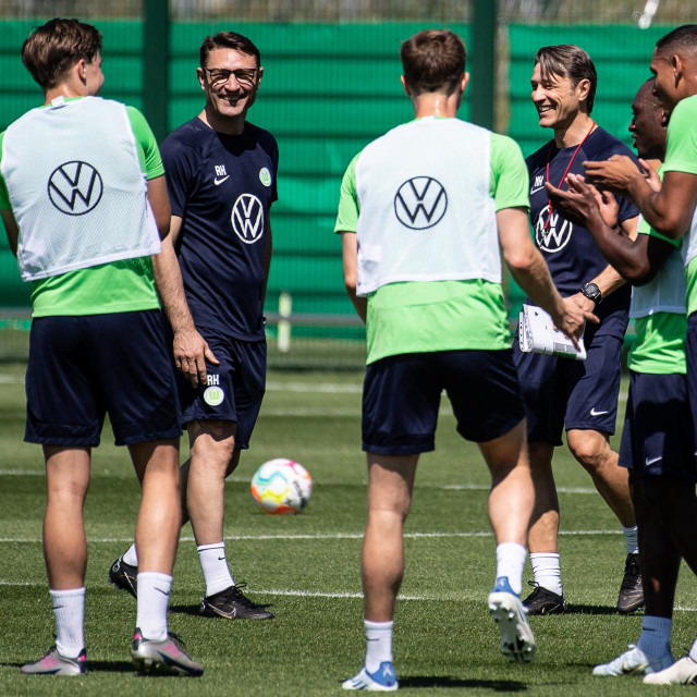 Robert i Niko Kovač na treningu