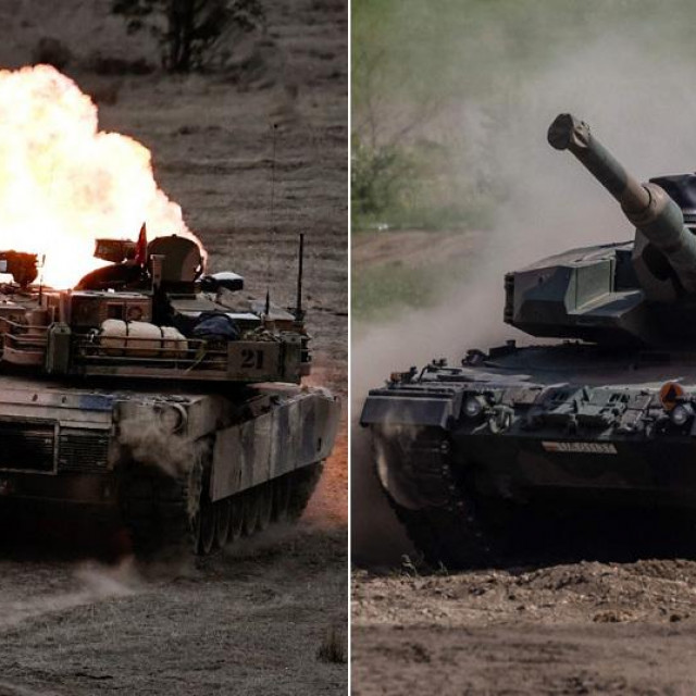 Američki tenk Abrams i njemački Leopard 2