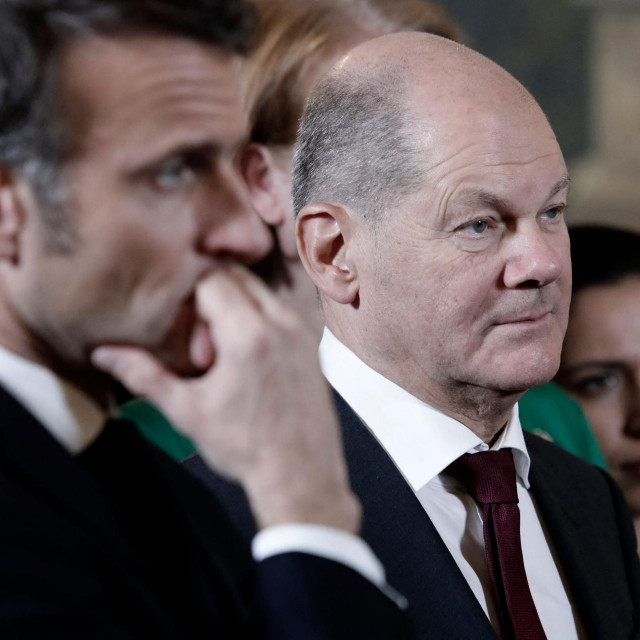 Olaf Scholz i Emmanuel Macron