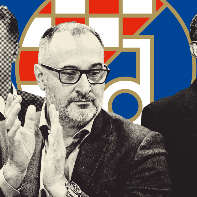 Slijeva nadesno: Zdravko Mamić, Krešimir Antolić i Miroslav Rožić