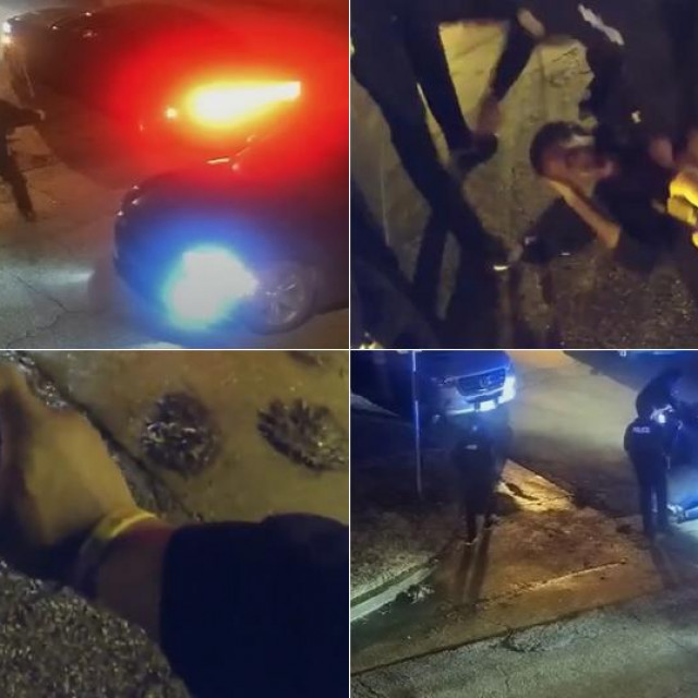 Kadrovi iz snimaka premlaćivanja Tyrea Nicholsa