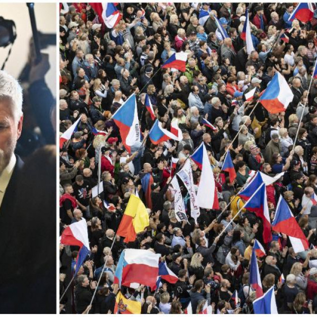 Petr Pavel, narod na ulicama Praga, ilustrativna fotografija