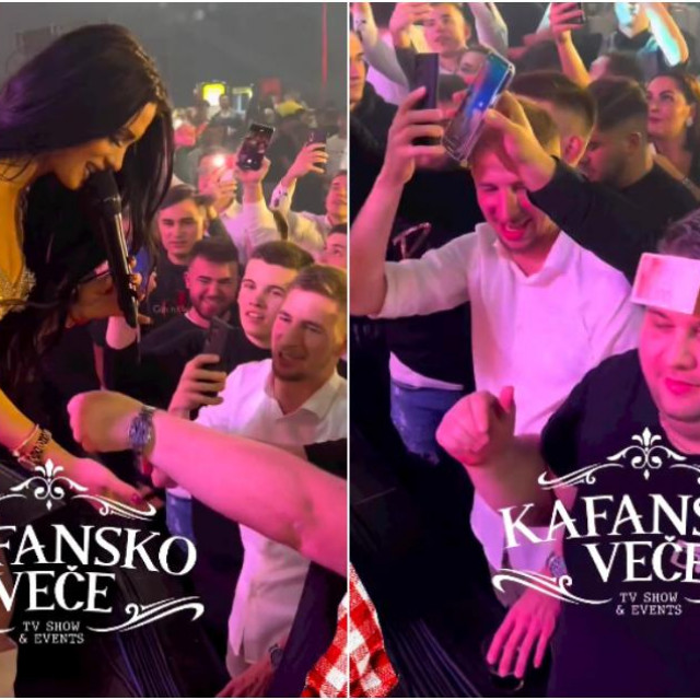 Prizor iz viralno videa snimljenog tijekom showa ‘Kafanska veče‘