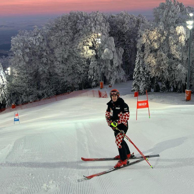 Fllip Zubčić na treningu ovaj tjedan na Sljemenu